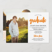 Plans d'avenir 2 Invitation de diplôme de photogra (Devant / Derrière)