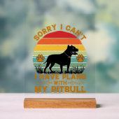 Plans de boîtes pour chien Pitbull Retro Sunset_1 (Neutre)