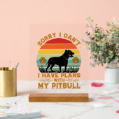 Plans de boîtes pour chien Pitbull Retro Sunset_1 (Mariage)