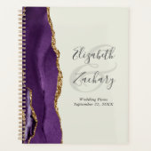Plans de mariage Agate Geode Violet Or Ivoire (Devant)
