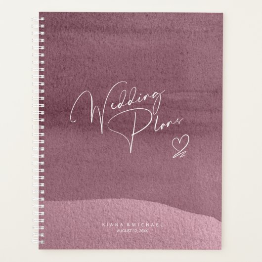 Plans de Mariage de calligraphie Mauve ID771 (Devant)