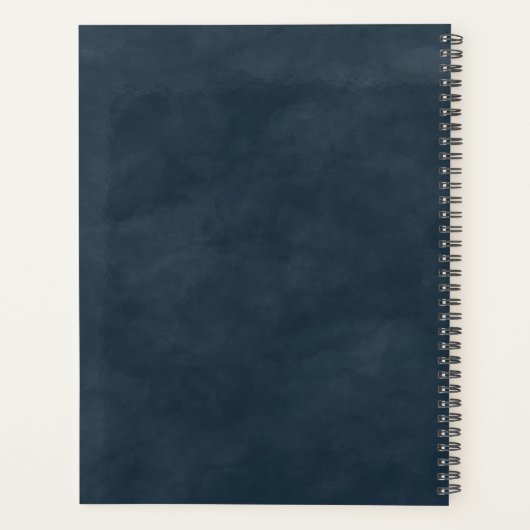 Plans de Mariage d'or Abstrait Ethereal Navy et Ro (Dos)