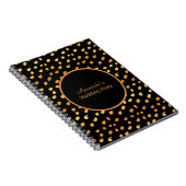 Plans de mariage élégants noirs et or Journal (Côté Droit)