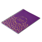 Plans de mariage élégants violet et or Journal (Côté gauche)