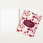 Plans de Mariage Floral Chic Burgundy & Blush (Devant avec enveloppe)