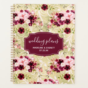 Plans de Mariage floral vert et rose pâle de Bourg