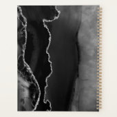 Plans de mariage noir argent écriture Agate Geode (Dos)