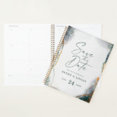 Plans de mariage verts éthérés abstraits à l'eucal (Devant avec enveloppe)