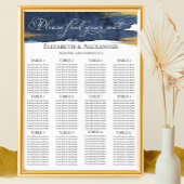 Plans de table pour mariage | 12 Tableau bleu Abst