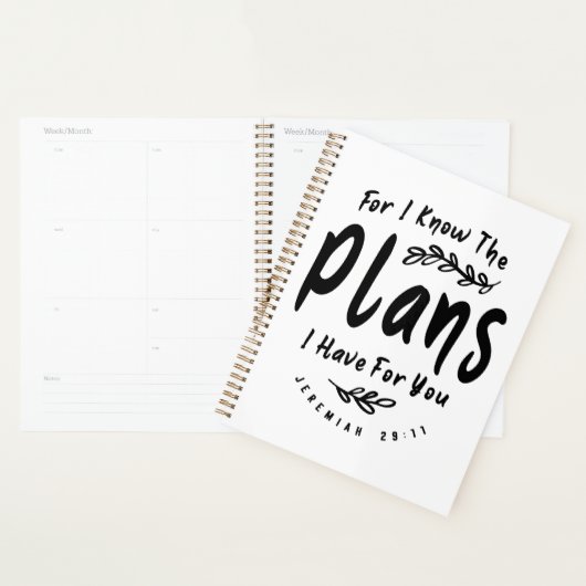 Plans divins Jérémie 29:11 Citation chrétienne (Devant avec enveloppe)