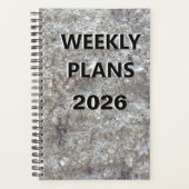 Plans hebdomadaires 2026 Design d'image simple en  (Devant)