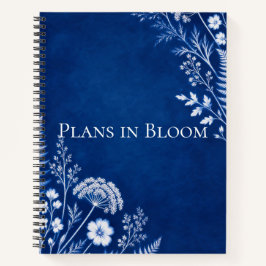 Plans in Bloom Blauwe Botanische Notitieboek