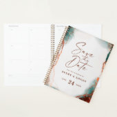 Plans Mariages Abstraits Ethérée Terra Cotta (Devant avec enveloppe)