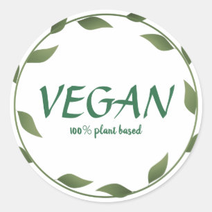 Plant 100% Vegaanse Stickers   Kleine onderneminge