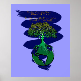 PLANT A FOREST Art Poster & gedicht