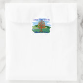 Plant A-structuur Ronde Sticker (Tas)