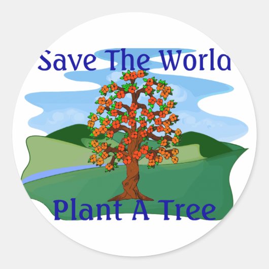 Plant A-structuur Ronde Sticker (Voorkant)