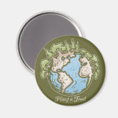 Plant a Tree Earth Day Gear Magneet (Voorkant / Achterkant)