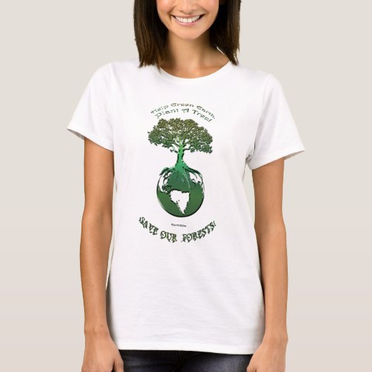PLANT A TREE Ecology Art Earth Day Top (Voorkant)