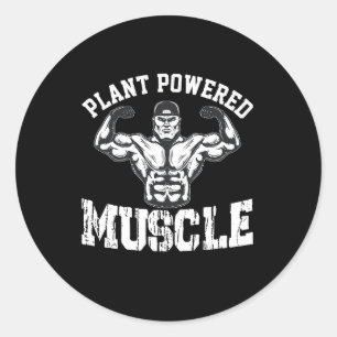 plant aangedreven spier ronde sticker