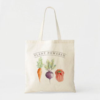 Plant aangedreven | Veggie-Waterverf Tote Bag