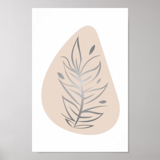 Plant Abstracte lijn Poster (Voorkant)