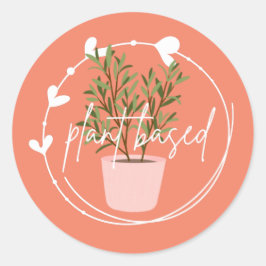 Plant Based Klassieke Ronde Sticker