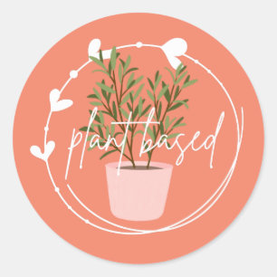Plant Based Klassieke Ronde Sticker