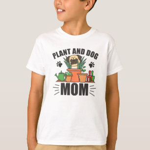 Plant bij Dog Mam Planten Pug Garden T-shirt