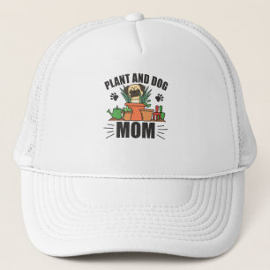 Plant bij Dog Mam Planten Pug Garden Trucker Pet