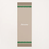 Plant Bladeren op Licht Beige Gepersonaliseerd Yogamat (Voorkant)