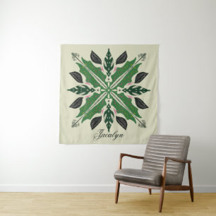 Plant Botanische Groene Monstera Mandala Naam Wandkleed