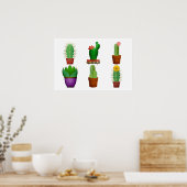 Plant Cactus Achtergrond Poster (Keuken)