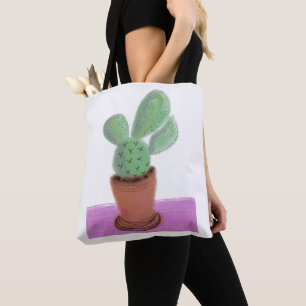 Plant Cactus Groen Paarse kamerplanten Draagtas
