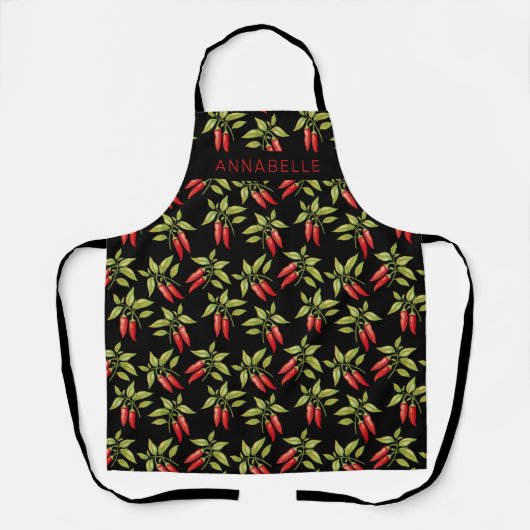 Plant Chili Pepper Personaliseer Apron Schort (Voorkant)