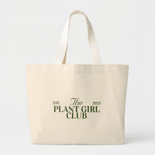 plant club thema feest grote tote bag