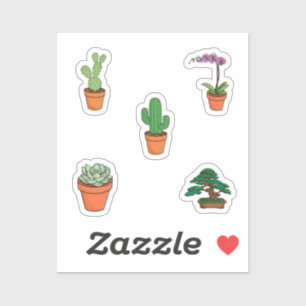 Plant collectie sticker
