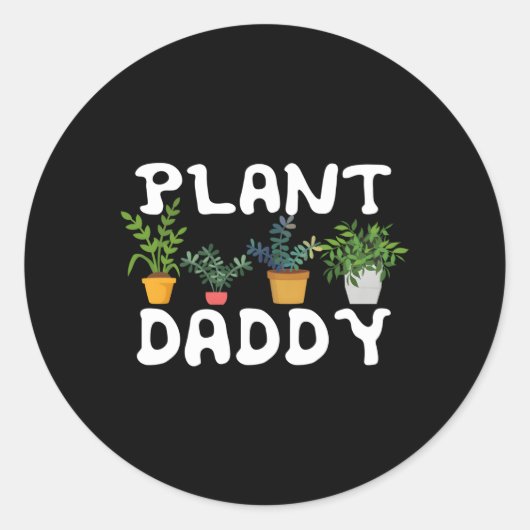 Plant Daddy Landscag Tuinders Ronde Sticker (Voorkant)