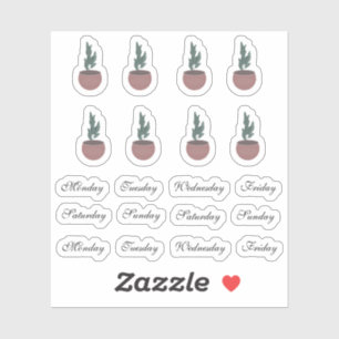 Plant dagen week Planner Sticker