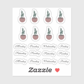 Plant dagen week Planner Sticker