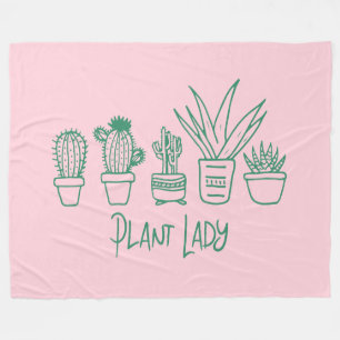 Plant Dame Cactus Succulent Gardening Fleece Deken