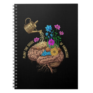 Plant de Zaden van Kennis Inspirerend Brein Notitieboek