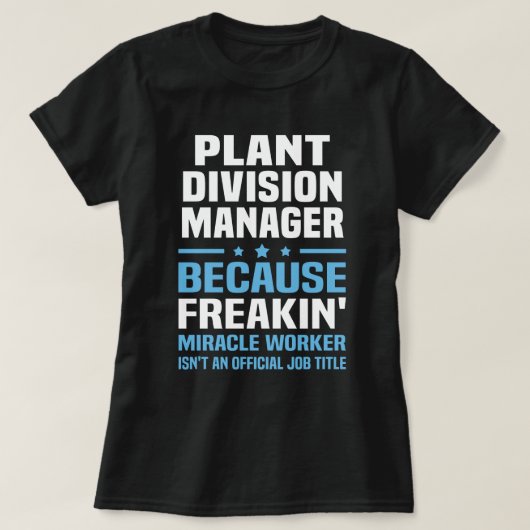 Plant Divisiemanager T-shirt (Design voorkant)