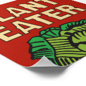 Plant Eater retro design vegetarian vegan Poster (Hoek)