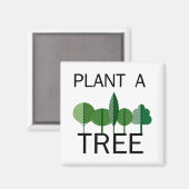 Plant een boom! Ecologie design! Magneet (Voorkant / Achterkant)