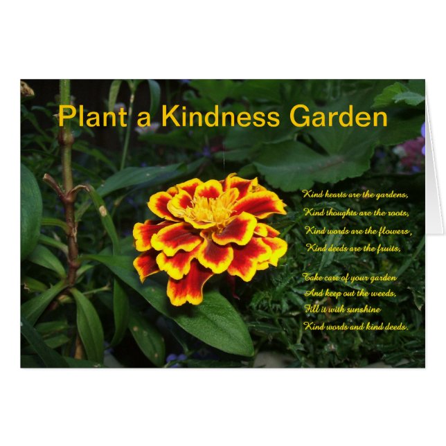 Plant een Kindness Garden Card (Voorkant Horizontaal)
