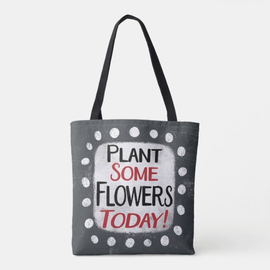 Plant enkele bloemen vandaag Canvas tas (Achterkant)