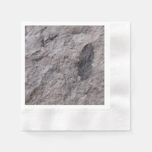 Plant Fossil 350 miljoen JAAR. Oude bedrukte cockt Servetten (Voorkant)