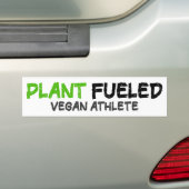 Plant Fueled, Vegan Athlete, autowrak Bumpersticker (Op auto)