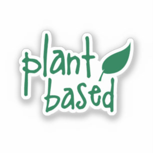 Plant Gebaseerd met bladontwerp Sticker